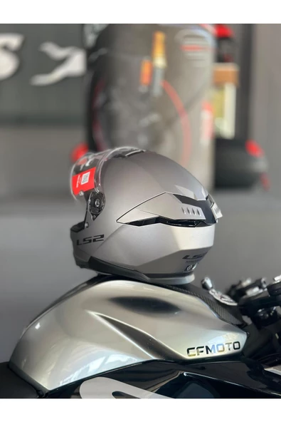 LS2 Stream 2 Mat Tıtanıum Güneş Vizörlü Tam Kask Xl - 4
