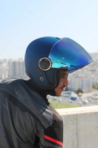 LS2 CLASSY MAT NAVY MAVİ KASK - Resim 8