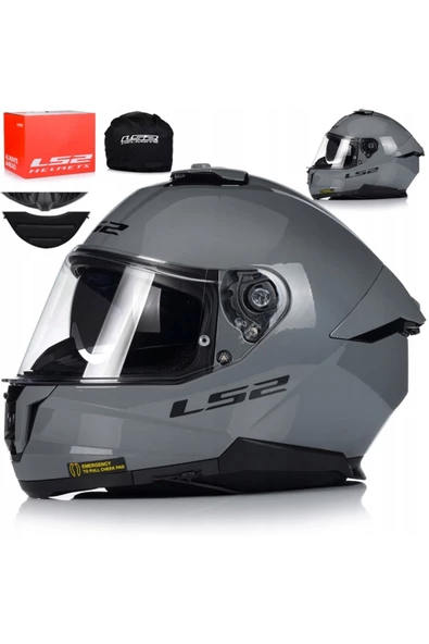 LS2 Stream 2 Nardo Gri Full Face Motosiklet Kaskı - 2