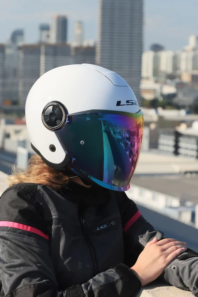 LS2 CLASSY BEYAZ KASK - Resim 2