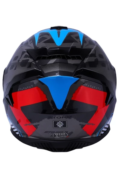 LS2 Storm 2 Sprınter Siyah-kırmızı-tıtanıum Kask - Resim 5