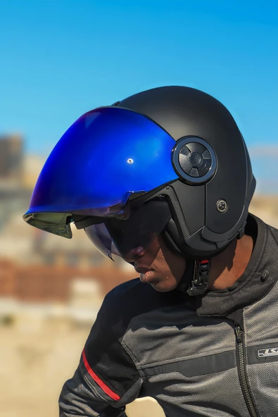 LS2 CLASSY MAT SİYAH KASK - Resim 7