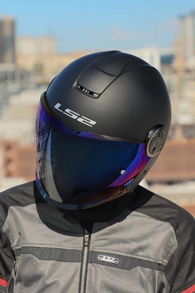 LS2 CLASSY MAT SİYAH KASK - Resim 4