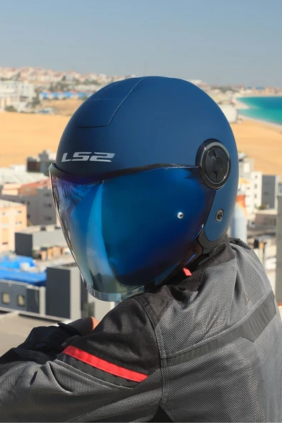 LS2 CLASSY MAT NAVY MAVİ KASK - Resim 5