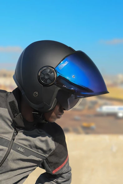 LS2 CLASSY MAT SİYAH KASK - Resim 3