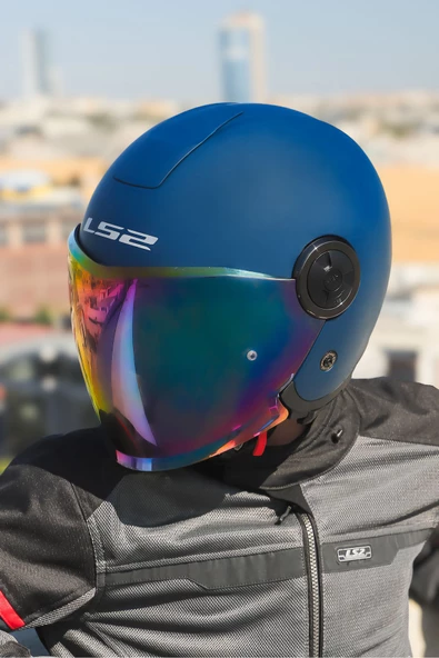 LS2 CLASSY MAT NAVY MAVİ KASK - Resim 3