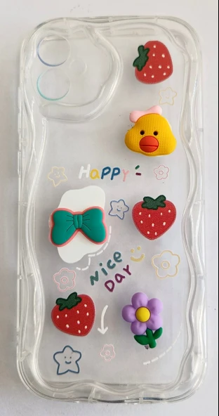 Samsung Galaxy A05 Uyumlu Emojili Kalın Yumuşak Şeffaf Kılıf