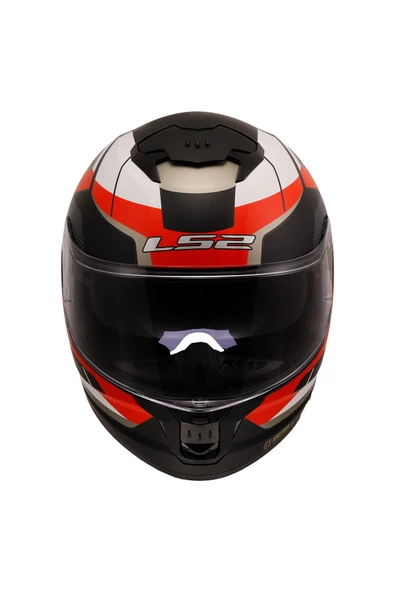 LS2 Stream 2 Road Kapalı Kask Mat Siyah-kırmızı-beyaz-gri - 6