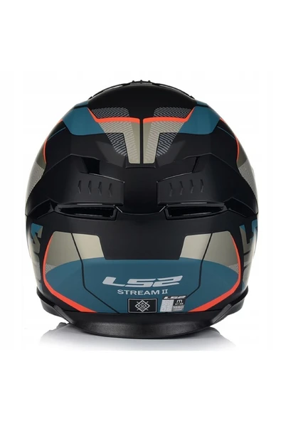 LS2 Stream 2 Road Kapalı Motosiklet Kaskı Mat Siyah-Gri - Resim 2