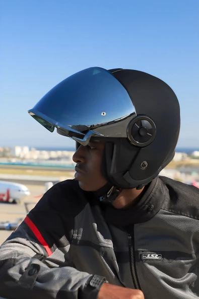 LS2 CLASSY MAT SİYAH KASK GRİ CAM