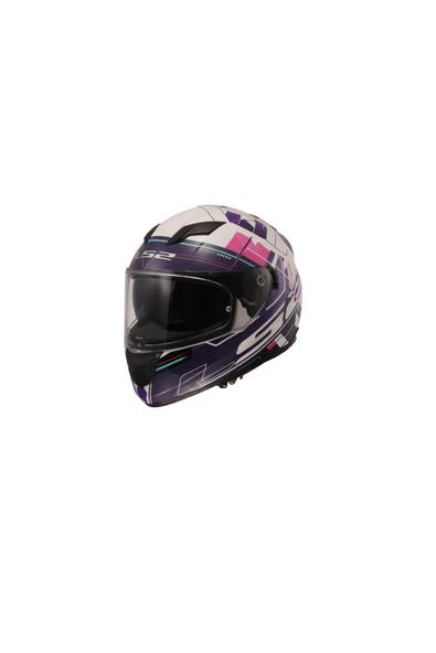LS2 STREAM EVO SCAPE BEYAZ-NEON PEMBE KASK