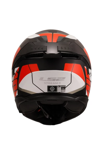 LS2 Stream 2 Road Kapalı Kask Mat Siyah-kırmızı-beyaz-gri - 5