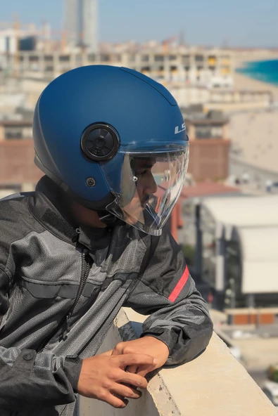 LS2 CLASSY MAT NAVY MAVİ KASK - Resim 4