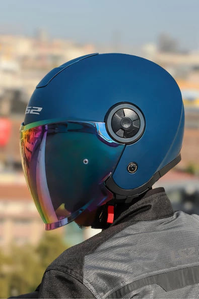 LS2 CLASSY MAT NAVY MAVİ KASK - Resim 4