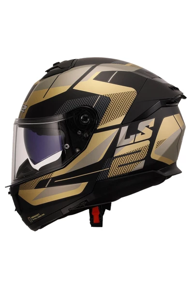 LS2 Stream 2 Road Full Face Motosiklet Kaskı  Gold Gri Siyah - 2