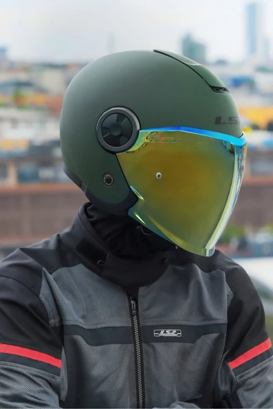 LS2 CLASSY MAT YEŞİL KASK - 3