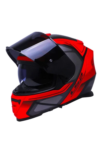LS2 Storm 2 Faster Full Face Motosiklet Kaskı Şeffaf Siyah Vizörlü - 3