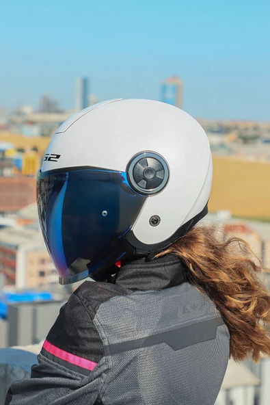 LS2 CLASSY BEYAZ KASK - Resim 4