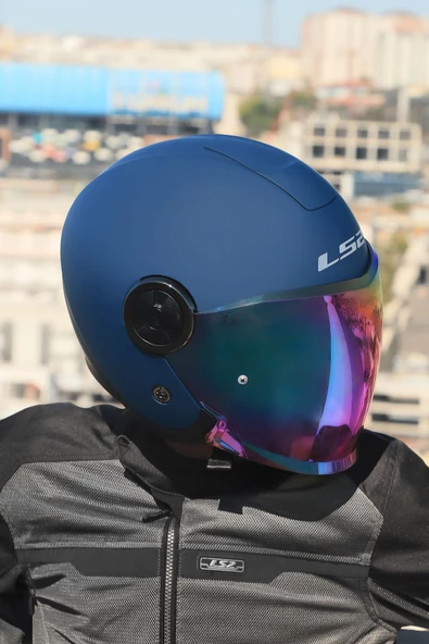 LS2 CLASSY MAT NAVY MAVİ KASK - Resim 2