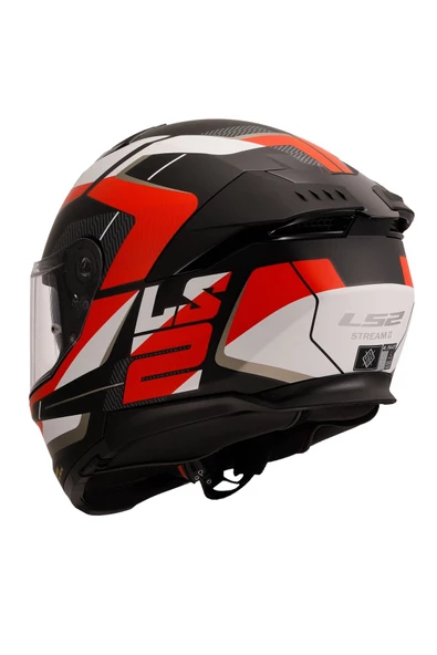 LS2 Stream 2 Road Mat Siyah-kırmızı-beyaz-gri Kask - 5