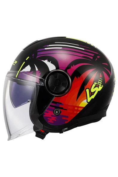 LS2 CLASSY PALM SİYAH KASK - 2