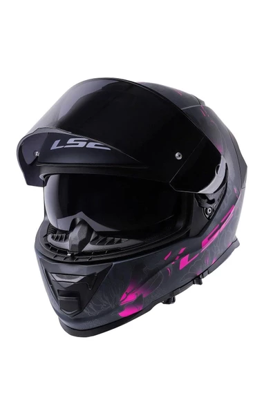 LS2 Storm 2 Burst Full Face Motosiklet Kaskı Siyah Vizörlü - Resim 3
