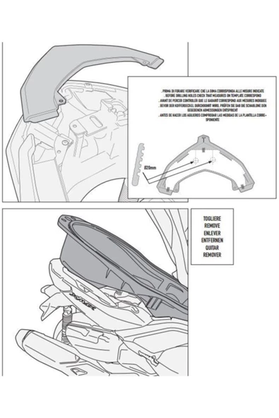 Givi Sr2111 Yamaha X-max 400 Arka Çanta Taşıyıcı Uyumlu - Resim 2