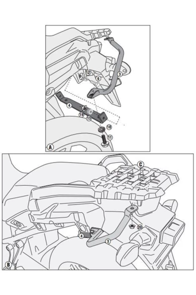 Givi Sr3105 Suzuki Dl 1000 V-strom (14-16) Arka Çanta Taşıyıcı - 2