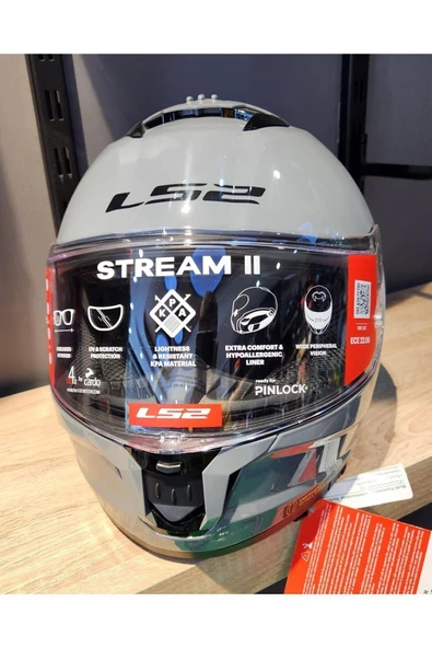 LS2 STREAM 2 NARDO GRİ KAPALI KASK - 1