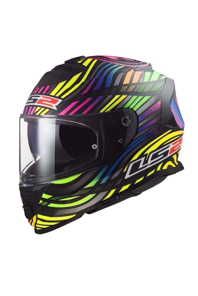 LS2 Storm 2 Power Mat Siyah-gökkuşağı Kask - S