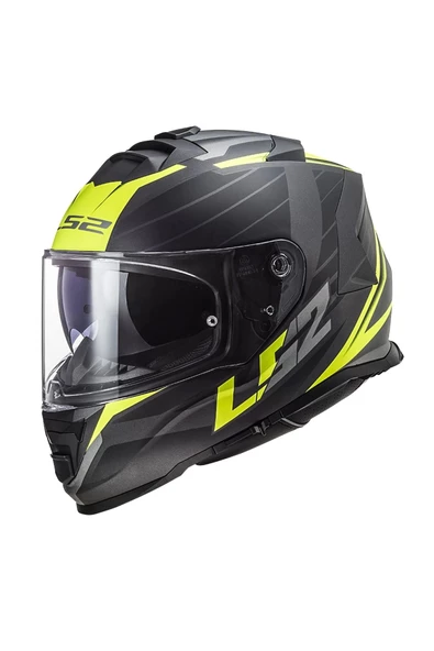 LS2 Storm 2 Nerve Mat Siyah-neon Sarı Kask