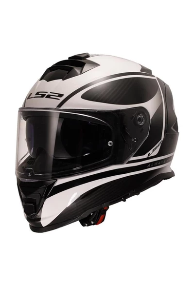 LS2 Storm 2 Kapalı Kask Dodger Mat Siyah Beyaz