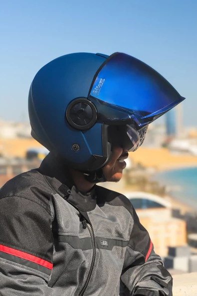 LS2 CLASSY MAT NAVY MAVİ KASK - Resim 3