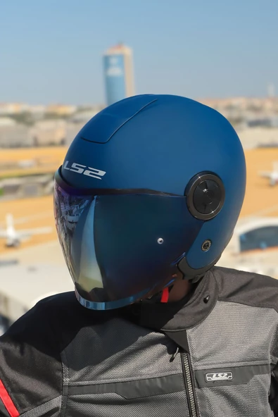 LS2 CLASSY MAT NAVY MAVİ KASK - Resim 4