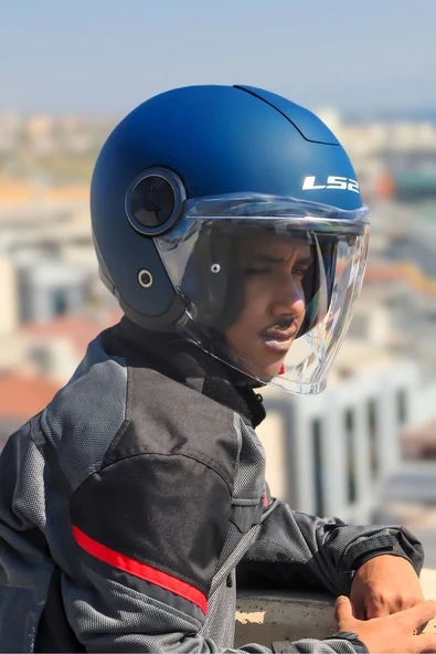 LS2 CLASSY MAT NAVY MAVİ KASK - Resim 6