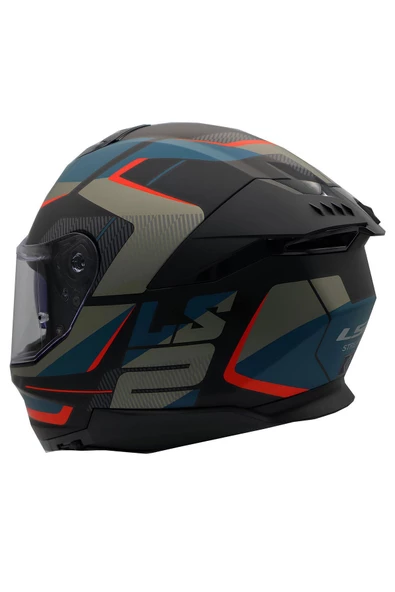 LS2 Stream 2 Road Full Face Motosiklet Kaskı  Gri Siyah - 3