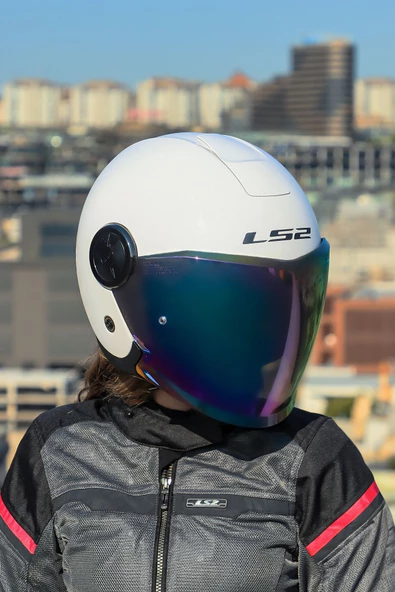 LS2 CLASSY BEYAZ KASK - Resim 3
