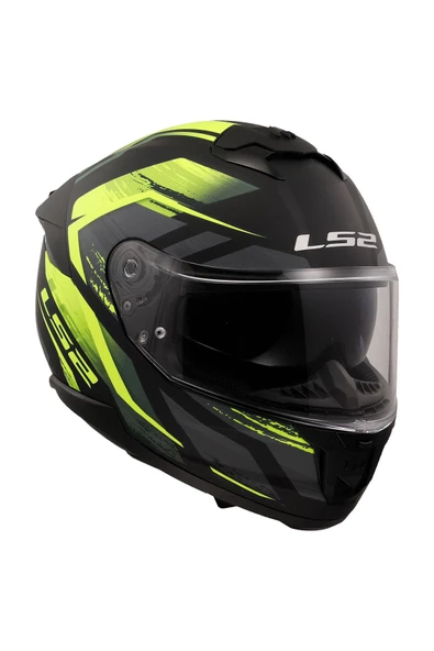 LS2 Stream 2 Fury Neon Sarı Fullface Motosiklet Kaskı