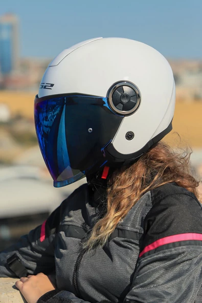 LS2 CLASSY BEYAZ KASK - Resim 6