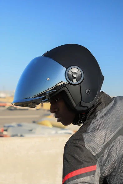 LS2 CLASSY MAT SİYAH KASK GRİ CAM - 7