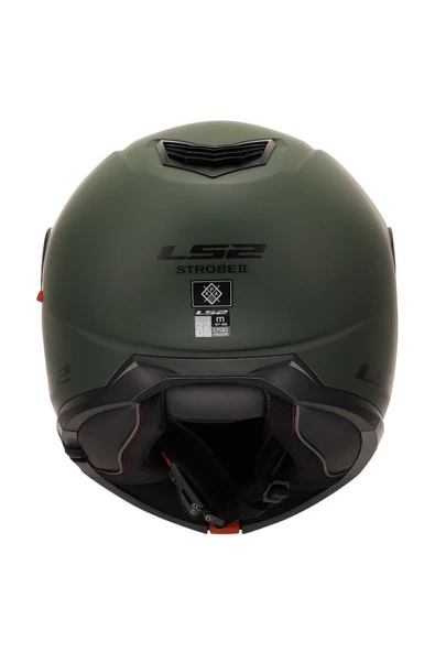 LS2 STROBE 2 MAT YEŞİL ÇENEDEN AÇILIR MOTOSİKLET KASKI - 4