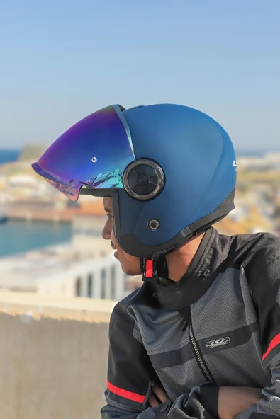 LS2 CLASSY MAT NAVY MAVİ KASK - Resim 7