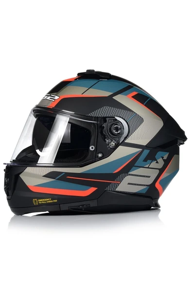 LS2 Stream 2 Road Kapalı Motosiklet Kaskı Mat Siyah-Gri ürün görseli