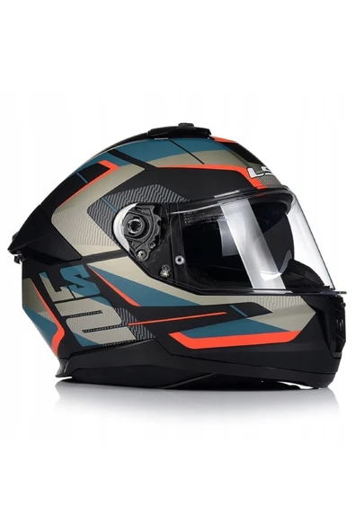 LS2 Stream 2 Road Kapalı Motosiklet Kaskı Mat Siyah-Gri - Resim 3