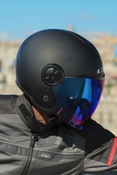 LS2 CLASSY MAT SİYAH KASK - Resim 2