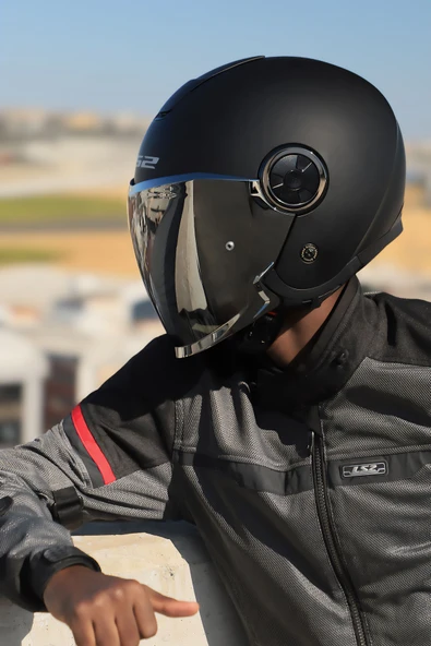 LS2 CLASSY MAT SİYAH KASK GRİ CAM - 3