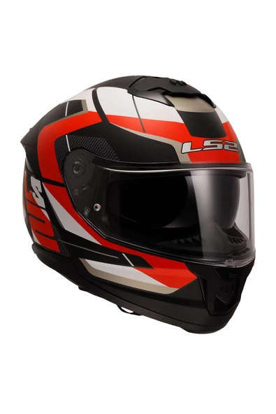 LS2 Stream 2 Road Kapalı Kask Mat Siyah-kırmızı-beyaz-gri - 4