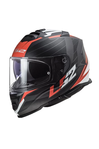 LS2 STORM 2 NERVE MAT SİYAH-KIRMIZI