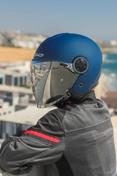 LS2 CLASSY MAT NAVY MAVİ KASK