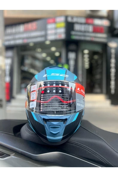 LS2 Storm 2 Racer Mat Mavi Full Face Kask - 4
